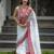 White cotton poly printed saree