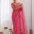Pink georgette printed saree