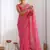 Pink georgette printed saree