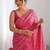 Pink georgette printed saree