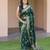 Green silk blend zari woven saree