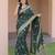 Green silk blend zari woven saree