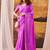 Magenta crepe printed saree