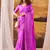 Magenta crepe printed saree