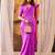 Magenta crepe printed saree