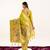 Yellow silk blend zari woven saree