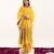 Yellow silk blend zari woven saree