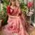 Pink silk blend embroidered saree