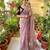 Lavender silk blend embroidered saree