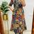 Floral printed pure cotton round neck kurta & trouser set