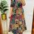 Floral printed pure cotton round neck kurta & trouser set