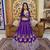 Purple Heavy Embroidered Bridal Lehenga