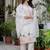 Floral embroidered silk v neck kurta trouser & dupatta set