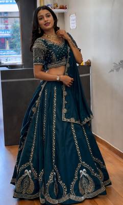 teal Designer Lehenga 4
