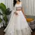 white georgette embroidered lehenga set