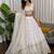 white georgette embroidered lehenga set