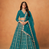 teal silk blend embroidered lehenga set