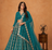 teal silk blend embroidered lehenga set