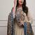 Floral embroidered pure cotton round neck kurta trouser & dupatta set