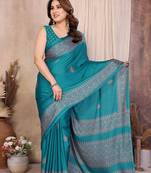 Women printed daily wear chiffon georgette saree with blouse