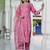 Women's silk blend embroidered kurta with pant & dupatta set