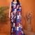 Women printed daily wear satin saree with blouse