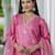Women's silk blend embroidered kurta with pant & dupatta set