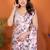 Women printed daily wear satin saree with blouse