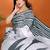 Women printed daily wear satin saree with blouse