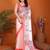 Women printed daily wear satin saree with blouse