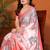Women printed daily wear satin saree with blouse