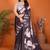 Women printed daily wear satin saree with blouse