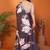 Women printed daily wear satin saree with blouse