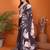Women printed daily wear satin saree with blouse