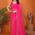 Women solid/plain embellished bollywood georgette saree with blouse