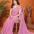 Women solid/plain embellished bollywood georgette saree with blouse
