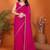 Women solid/plain embellished bollywood georgette saree with blouse