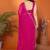 Women solid/plain embellished bollywood georgette saree with blouse