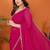 Women solid/plain embellished bollywood georgette saree with blouse