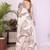 Women printed daily wear satin saree with blouse