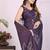 Women printed daily wear satin saree with blouse