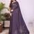 Women printed daily wear satin saree with blouse