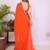 Women solid/plain embellished bollywood georgette saree with blouse