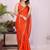 Women solid/plain embellished bollywood georgette saree with blouse