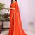 Women solid/plain embellished bollywood georgette saree with blouse