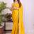 Women solid/plain embellished bollywood georgette saree with blouse