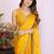 Women solid/plain embellished bollywood georgette saree with blouse