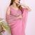 Women embellished bollywood tissue pure silk saree witn blouse
