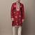 Men's maroon floral printed kurta with embroidered neck panel kurta set