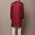 Men's maroon floral printed kurta with embroidered neck panel kurta set